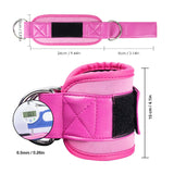 Maxbell Ankle Strap Workout Leg Strap for Leg Strength Training Fitness Hip Exercise Pink