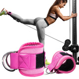 Maxbell Ankle Strap Workout Leg Strap for Leg Strength Training Fitness Hip Exercise Pink