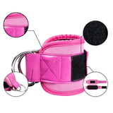 Maxbell Ankle Strap Workout Leg Strap for Leg Strength Training Fitness Hip Exercise Pink