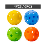 Maxbell Indoor Pickleball Balls 26 Holes Hard Hollow Ball for Pickleball Accessories Yellow 4pcs