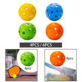 Maxbell Indoor Pickleball Balls 26 Holes Hard Hollow Ball for Pickleball Accessories Yellow 4pcs