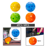 Maxbell Indoor Pickleball Balls 26 Holes Hard Hollow Ball for Pickleball Accessories Yellow 4pcs