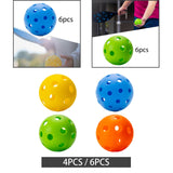 Maxbell Indoor Pickleball Balls 26 Holes Hard Hollow Ball for Pickleball Accessories Yellow 4pcs