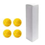 Maxbell Indoor Pickleball Balls 26 Holes Hard Hollow Ball for Pickleball Accessories Yellow 4pcs