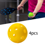 Maxbell Indoor Pickleball Balls 26 Holes Hard Hollow Ball for Pickleball Accessories Yellow 4pcs