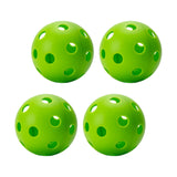 Maxbell Indoor Pickleball Balls 26 Holes Hard Hollow Ball for Pickleball Accessories Green 4pcs