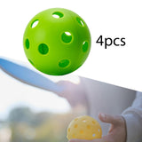 Maxbell Indoor Pickleball Balls 26 Holes Hard Hollow Ball for Pickleball Accessories Green 4pcs