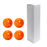 Maxbell Indoor Pickleball Balls 26 Holes Hard Hollow Ball for Pickleball Accessories Orange 4pcs