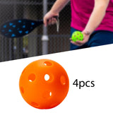 Maxbell Indoor Pickleball Balls 26 Holes Hard Hollow Ball for Pickleball Accessories Orange 4pcs