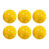 Maxbell Indoor Pickleball Balls 26 Holes Hard Hollow Ball for Pickleball Accessories Yellow 6pcs