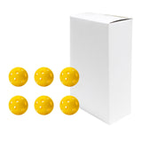 Maxbell Indoor Pickleball Balls 26 Holes Hard Hollow Ball for Pickleball Accessories Yellow 6pcs