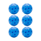 Maxbell Indoor Pickleball Balls 26 Holes Hard Hollow Ball for Pickleball Accessories Blue 6pcs