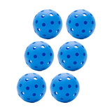 Maxbell Indoor Pickleball Balls 26 Holes Hard Hollow Ball for Pickleball Accessories Blue 6pcs