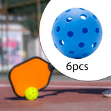 Maxbell Indoor Pickleball Balls 26 Holes Hard Hollow Ball for Pickleball Accessories Blue 6pcs