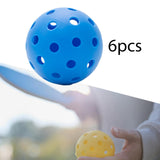 Maxbell Indoor Pickleball Balls 26 Holes Hard Hollow Ball for Pickleball Accessories Blue 6pcs
