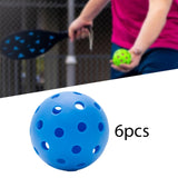 Maxbell Indoor Pickleball Balls 26 Holes Hard Hollow Ball for Pickleball Accessories Blue 6pcs