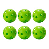 Maxbell Indoor Pickleball Balls 26 Holes Hard Hollow Ball for Pickleball Accessories Green 6pcs