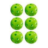 Maxbell Indoor Pickleball Balls 26 Holes Hard Hollow Ball for Pickleball Accessories Green 6pcs