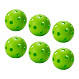 Maxbell Indoor Pickleball Balls 26 Holes Hard Hollow Ball for Pickleball Accessories Green 6pcs