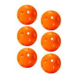 Maxbell Indoor Pickleball Balls 26 Holes Hard Hollow Ball for Pickleball Accessories Orange 6pcs