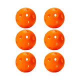Maxbell Indoor Pickleball Balls 26 Holes Hard Hollow Ball for Pickleball Accessories Orange 6pcs