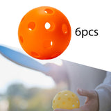 Maxbell Indoor Pickleball Balls 26 Holes Hard Hollow Ball for Pickleball Accessories Orange 6pcs