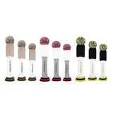 Maxbell 3Pcs Golf Wood Headcovers Anti Slip Adults Knitting Pom Pom Golf Accessories Khaki