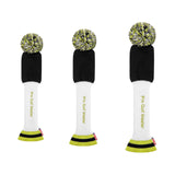 Maxbell 3Pcs Golf Wood Headcovers Anti Slip Adults Knitting Pom Pom Golf Accessories Black