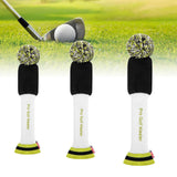 Maxbell 3Pcs Golf Wood Headcovers Anti Slip Adults Knitting Pom Pom Golf Accessories Black