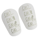 Maxbell 2 Pieces Soccer Shin Guards Shin Pads Soccer Equipment Calf Sleeve Shinguard XS White