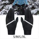 Maxbell Winter Ski Gloves Touchscreen Mittens AntiSlip for Motorcycle Skiing Fishing S black