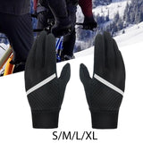 Maxbell Winter Ski Gloves Touchscreen Mittens AntiSlip for Motorcycle Skiing Fishing S black