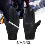 Maxbell Winter Ski Gloves Touchscreen Mittens AntiSlip for Motorcycle Skiing Fishing S black
