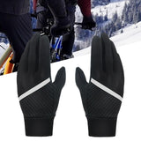 Maxbell Winter Ski Gloves Touchscreen Mittens AntiSlip for Motorcycle Skiing Fishing M black