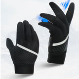 Maxbell Winter Ski Gloves Touchscreen Mittens AntiSlip for Motorcycle Skiing Fishing L black