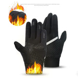 Maxbell Winter Ski Gloves Touchscreen Mittens AntiSlip for Motorcycle Skiing Fishing L black