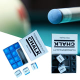 Maxbell 12x Pool Cue Chalk Durable Equipment Billiard Chalks for Sports Clubs Travel Blue