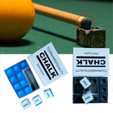 Maxbell 12x Pool Cue Chalk Durable Equipment Billiard Chalks for Sports Clubs Travel Blue