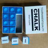 Maxbell 12x Pool Cue Chalk Durable Equipment Billiard Chalks for Sports Clubs Travel Blue