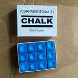 Maxbell 12x Pool Cue Chalk Durable Equipment Billiard Chalks for Sports Clubs Travel Blue