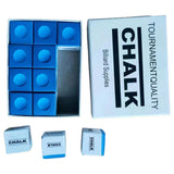 Maxbell 12x Pool Cue Chalk Durable Equipment Billiard Chalks for Sports Clubs Travel Blue