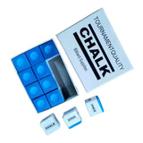 Maxbell 12x Pool Cue Chalk Durable Equipment Billiard Chalks for Sports Clubs Travel Blue