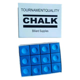 Maxbell 12x Pool Cue Chalk Durable Equipment Billiard Chalks for Sports Clubs Travel Blue