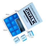 Maxbell 12x Pool Cue Chalk Durable Equipment Billiard Chalks for Sports Clubs Travel Blue