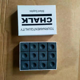 Maxbell 12x Pool Cue Chalk Durable Equipment Billiard Chalks for Sports Clubs Travel Black