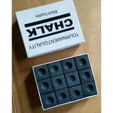 Maxbell 12x Pool Cue Chalk Durable Equipment Billiard Chalks for Sports Clubs Travel Black