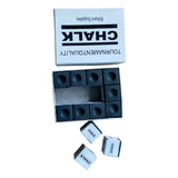 Maxbell 12x Pool Cue Chalk Durable Equipment Billiard Chalks for Sports Clubs Travel Black