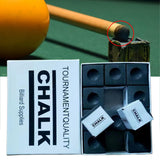 Maxbell 12x Pool Cue Chalk Durable Equipment Billiard Chalks for Sports Clubs Travel Black