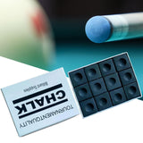 Maxbell 12x Pool Cue Chalk Durable Equipment Billiard Chalks for Sports Clubs Travel Black