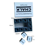 Maxbell 12x Pool Cue Chalk Durable Equipment Billiard Chalks for Sports Clubs Travel Black